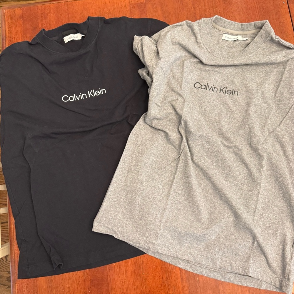 Calvin Klein Black and Gray Men's Shirts